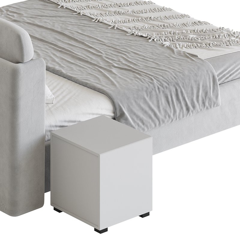 Modern Wingback Upholstered Headboard Bed Image 14