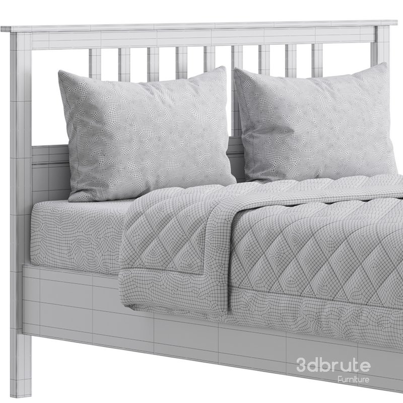 HEMNES Bed frame dark gray stained Image 15
