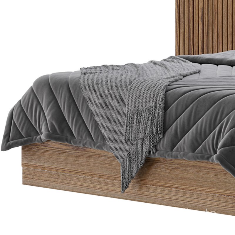 Batten White Oak King Plinth-Base Storage bed Image 15