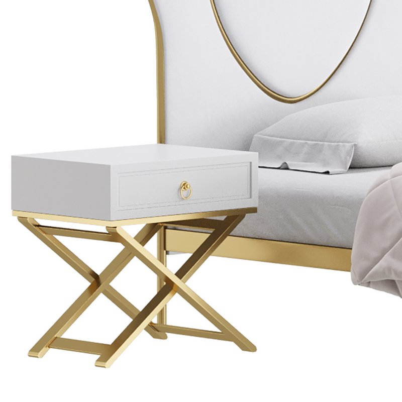 Glam Upholstered Headboard Bed Image 14