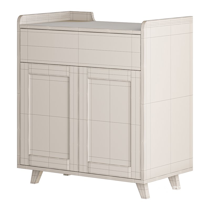 Asian Brown Wood Sideboard Image 15