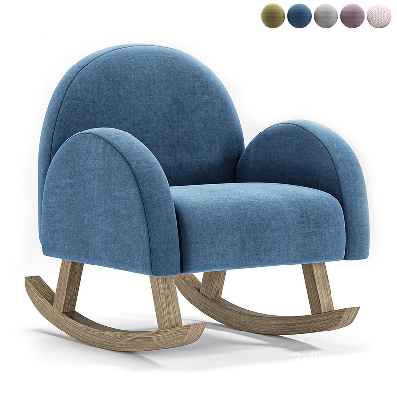Solid Wood Rainbow Rocker Chair Image 1