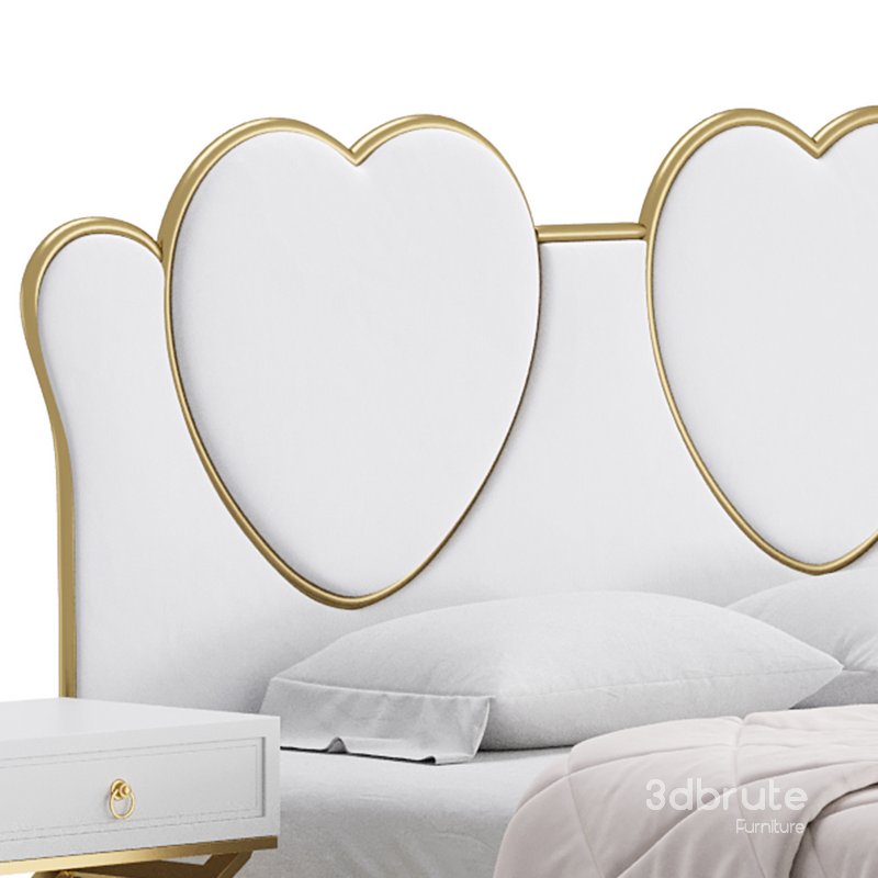 Glam Upholstered Headboard Bed Image 17