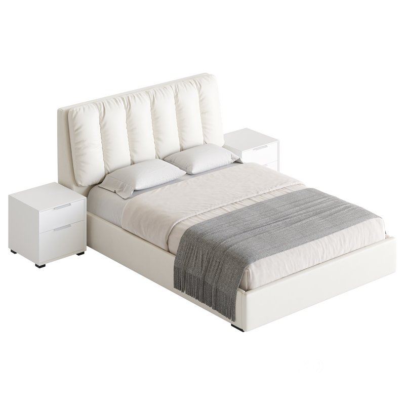 White Modern Twin Bed Image 16
