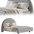 Desirae Flannelette Round Shaped Headboard Bed Frame King - Thumbnail 15