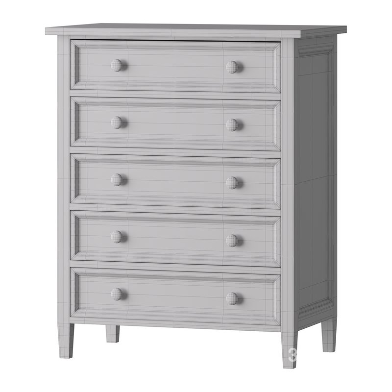 Harbor Grey 5-Drawer Chest Image 17