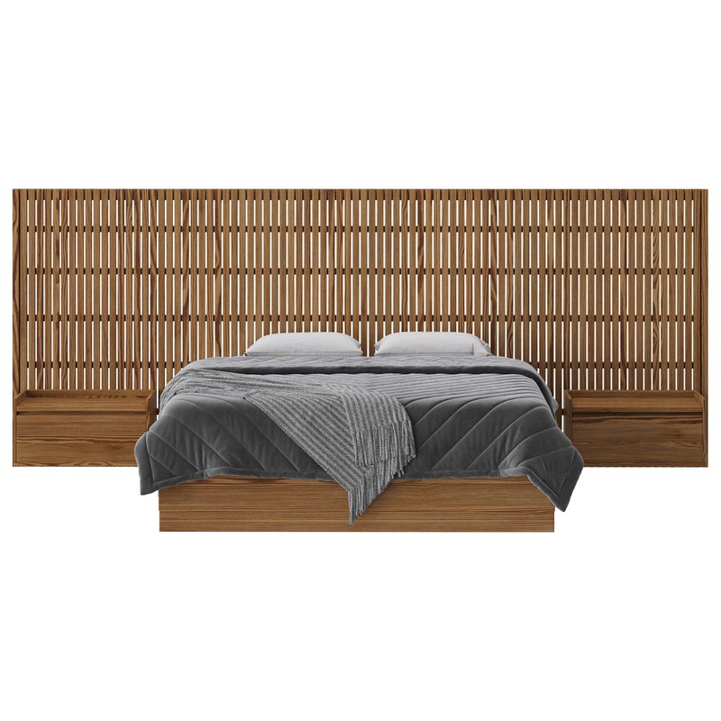 Batten White Oak King Plinth-Base Storage bed Image 17