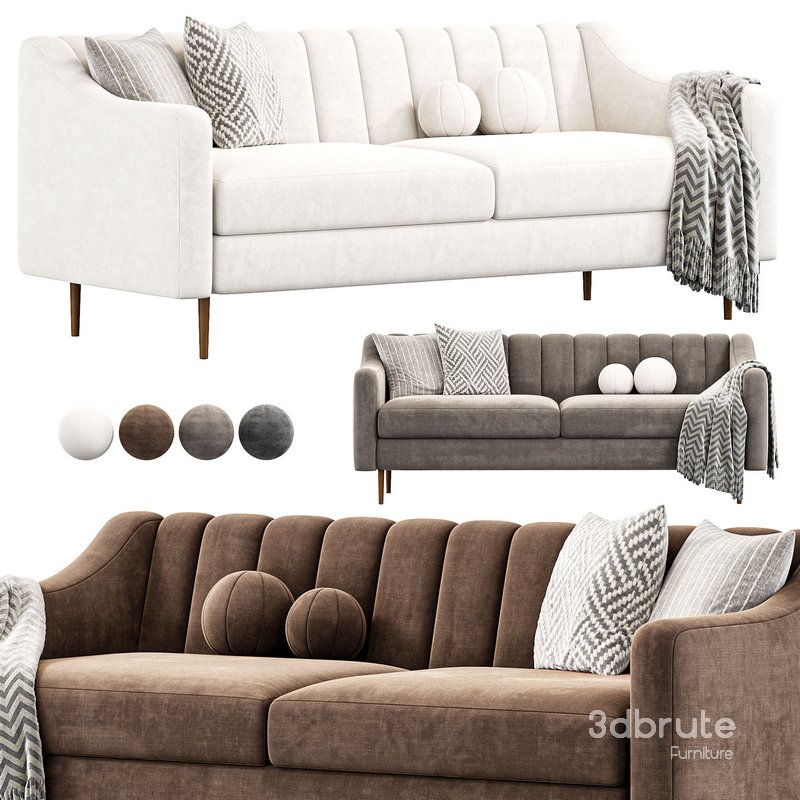 Olive Sofa Wood Legs By Westelm Image 1