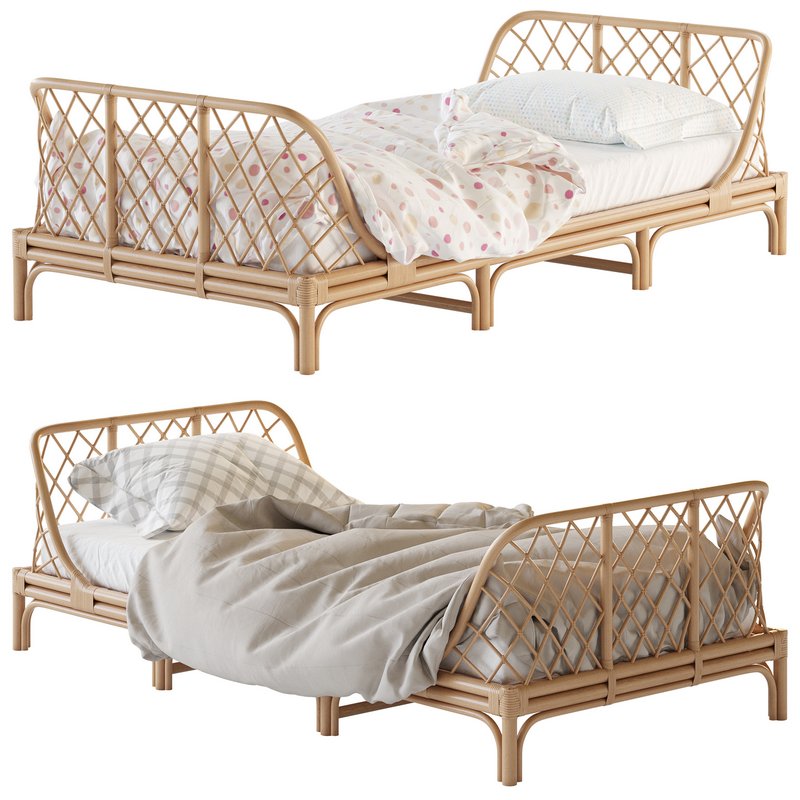 Katsuki Rattan Bed Image 14