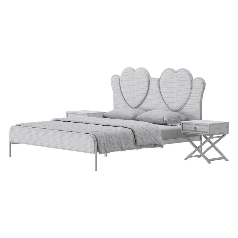 Glam Upholstered Headboard Bed Image 18