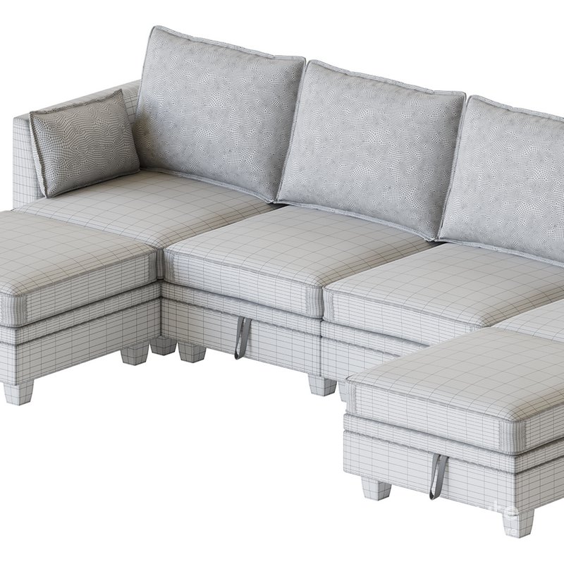 Sectional Sofa Convertible Sofa Bed Image 17