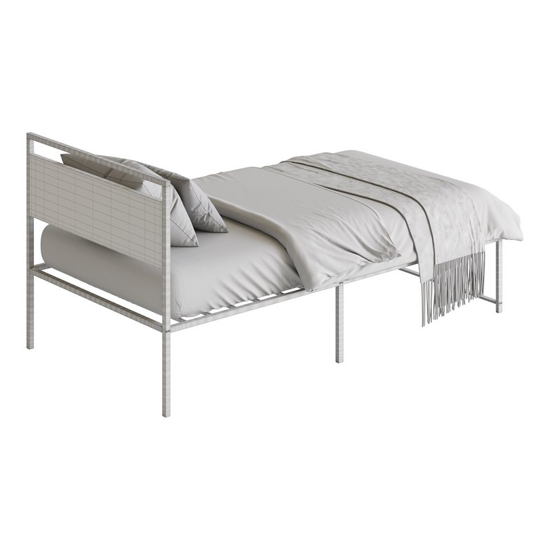Topeakmart Rustic Metal Bed Image 18