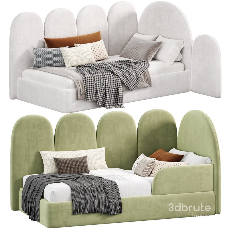 Rhea green Bed by furni Image 1