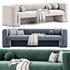 MATRA DEEP TEAL VELVET SOFA BY CB2 - Thumbnail 2