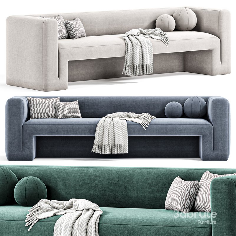 MATRA DEEP TEAL VELVET SOFA BY CB2 Image 2