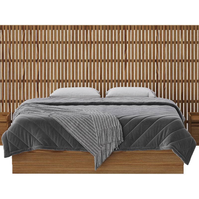 Batten White Oak King Plinth-Base Storage bed Image 18