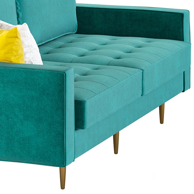 Velvet Fabric Sofa Couch Image 16