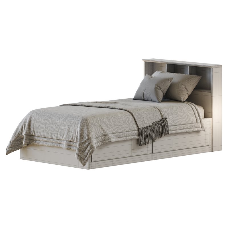 Mainstays Mates Storage Bed with Bookcase Headboard Image 19