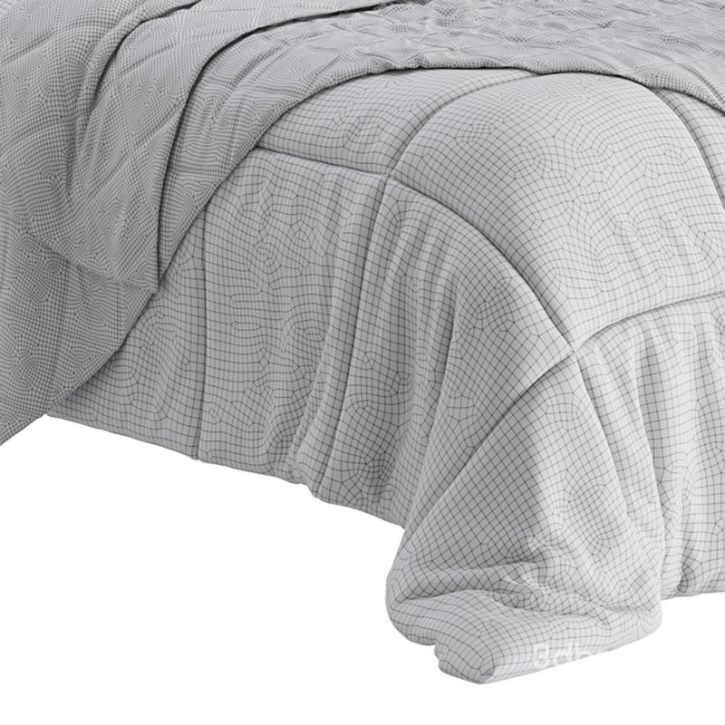 Fabric Low Profile Double Bed Frame with Nail Snaps Image 20