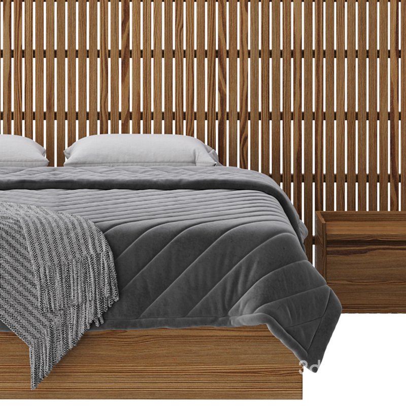 Batten White Oak King Plinth-Base Storage bed Image 19