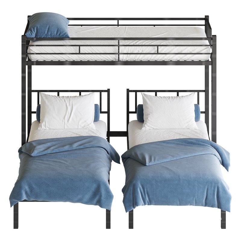 Metal Triple Bunk Beds Image 19