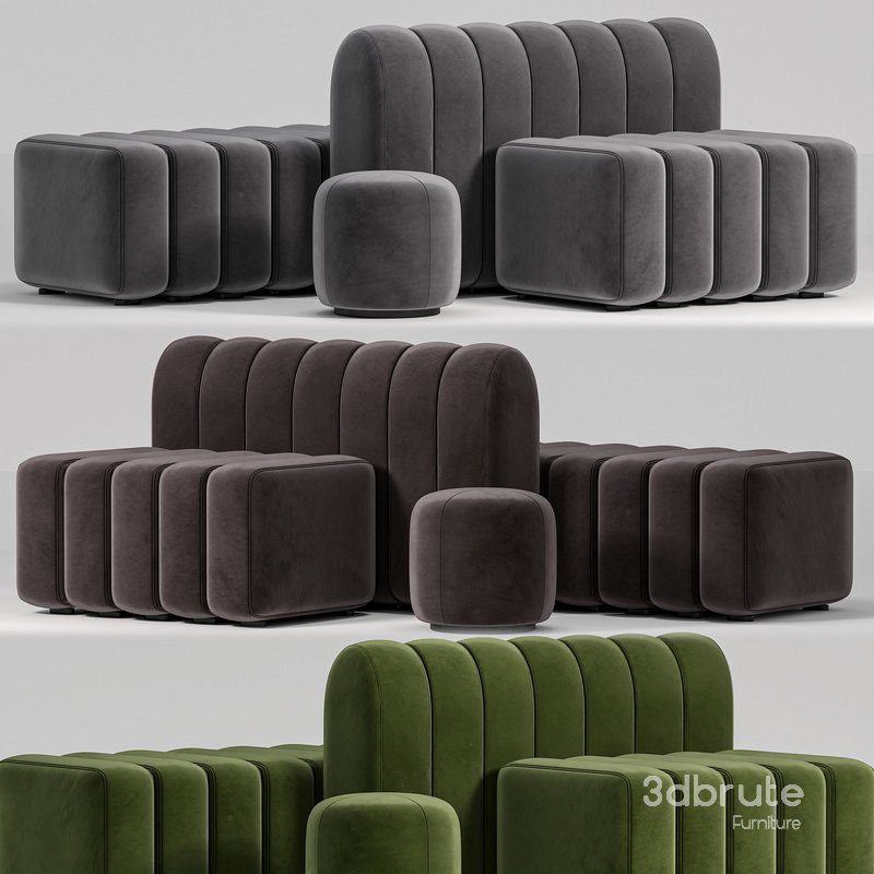 Pouf Sets Bob Hide by Bla Station Image 1