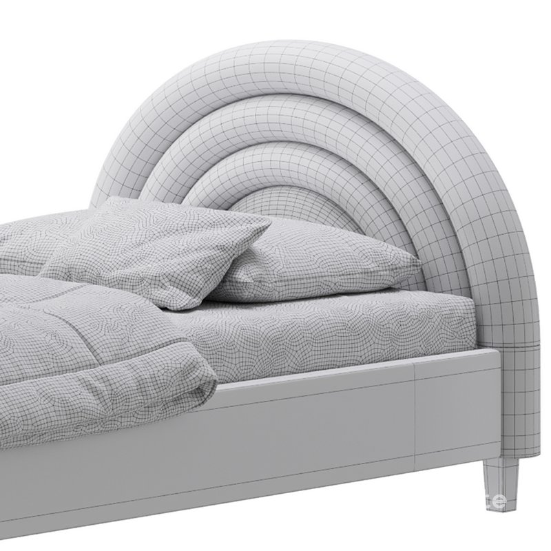 Rainbow Kids Velvet Finish Bed Image 20