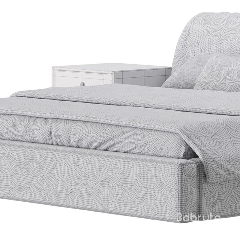 Brown Genuine Leather Upholstered Headboard Queen Size Modern Bed Image 18