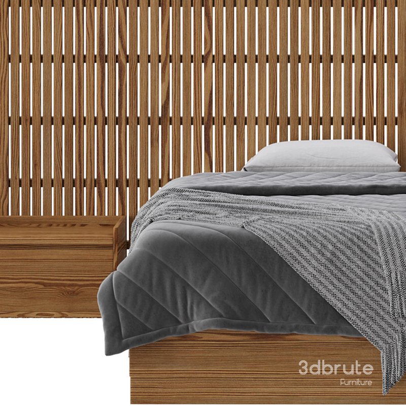 Batten White Oak King Plinth-Base Storage bed Image 20