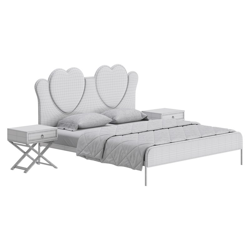 Glam Upholstered Headboard Bed Image 20