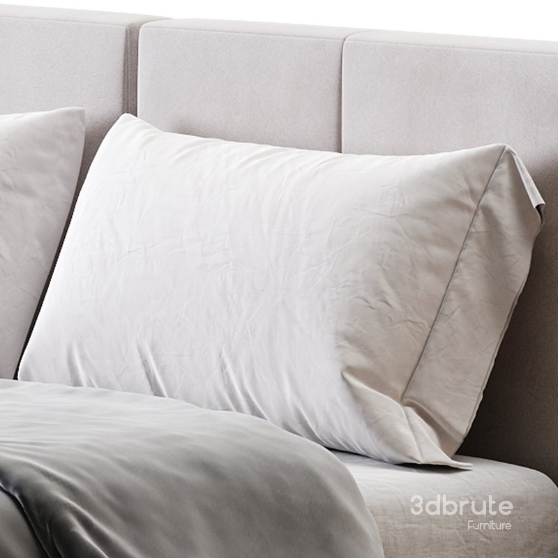 American Queen Size Bed Offered in Velvet with Floating Nightstands Image 19