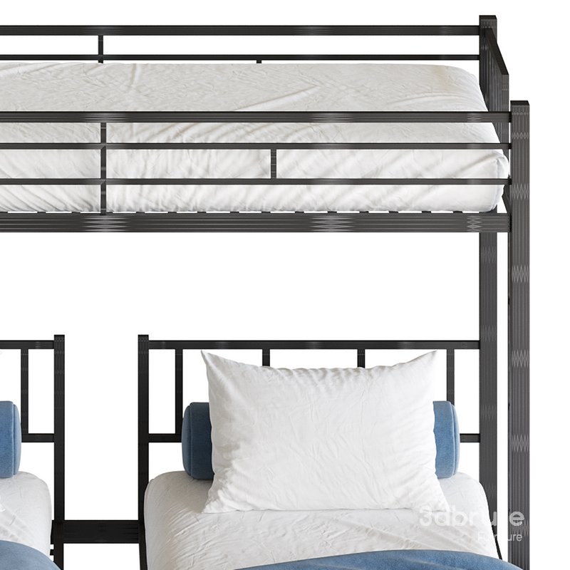 Metal Triple Bunk Beds Image 21
