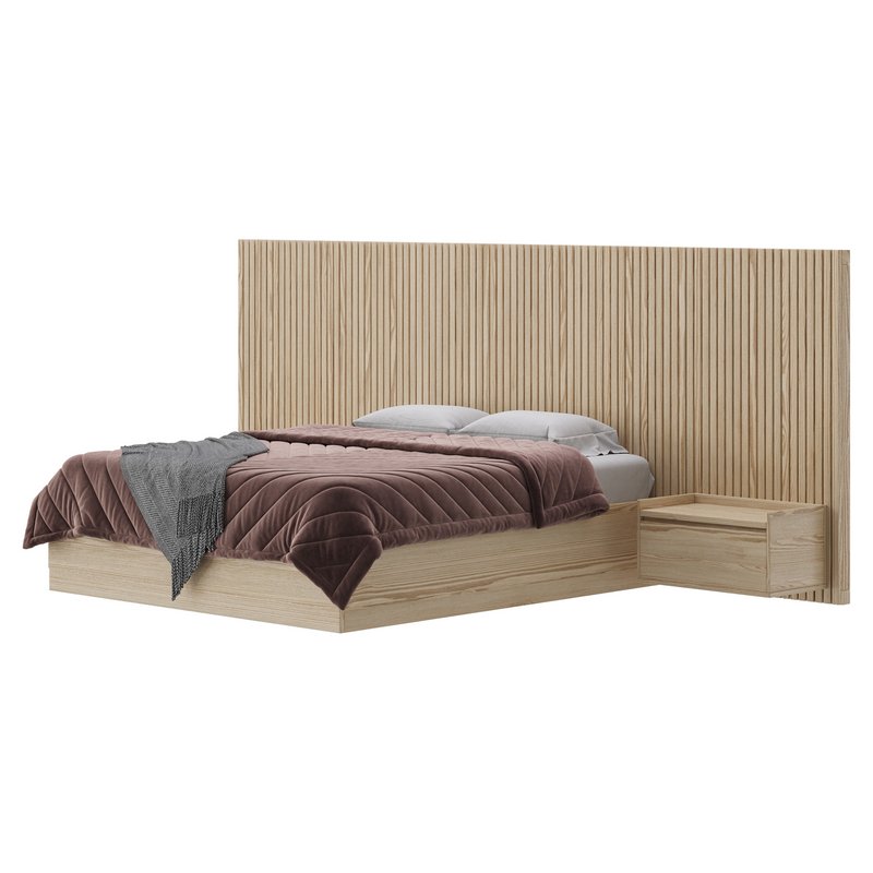 Batten White Oak King Plinth-Base Storage bed Image 21