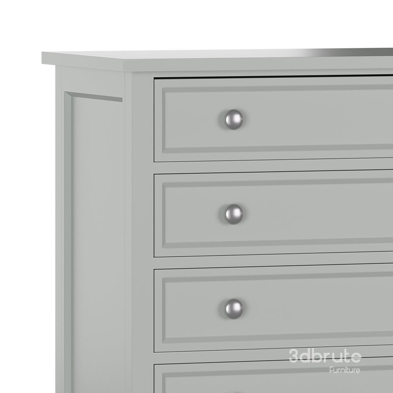 Harbor Grey 5-Drawer Chest Image 4
