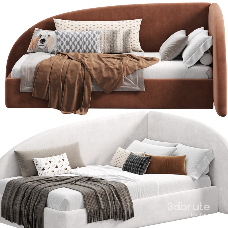 Amelia Bed LEFT Velutto by etomebel Image 1