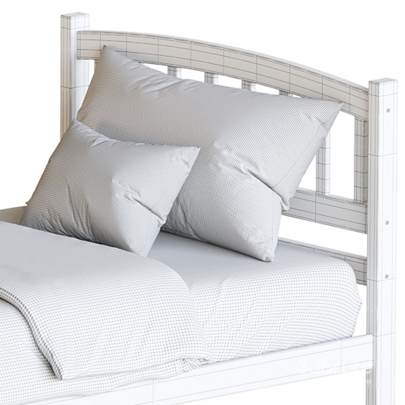 Twin Size Platform Bed Wood Bed Frame with Trundle Image 22