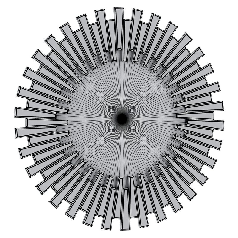 Starburst Silver Round Modern Mirror Image 3