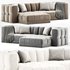 Tavi 2 Piece Laf Sectional Alcala Graphite Sofa - Thumbnail 1