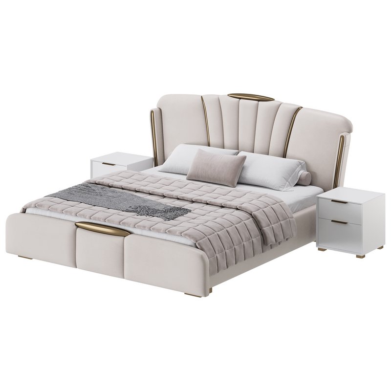 Grey Modern Bed Image 2