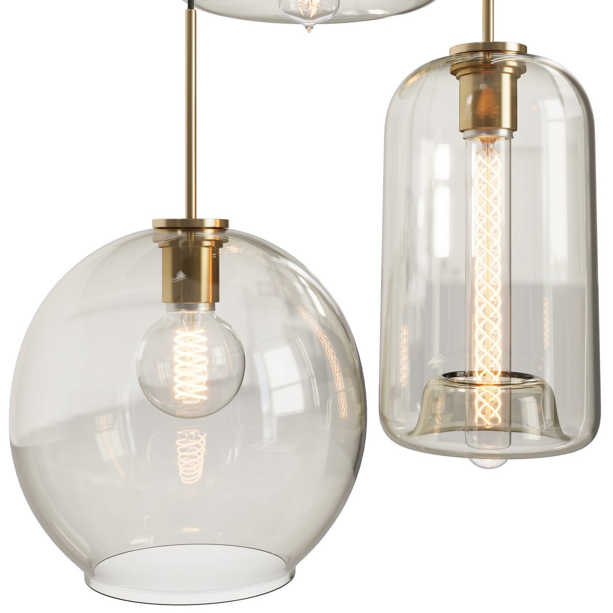 Modern Glass Pendant Light Image 2