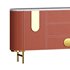 Modern Metal Sideboard Credenza with Three Drawers Narrow Size - Thumbnail 4