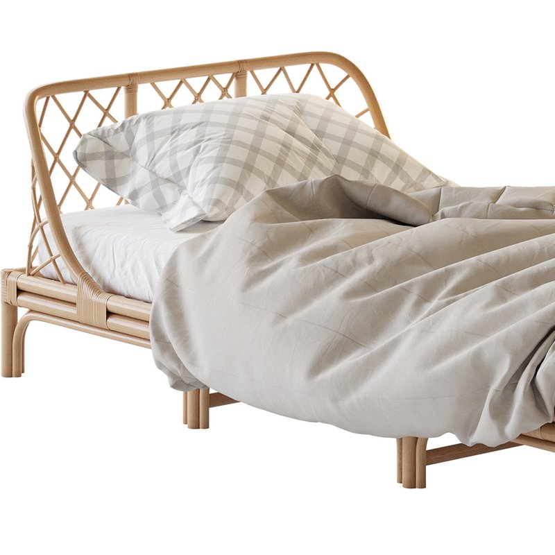 Katsuki Rattan Bed Image 1