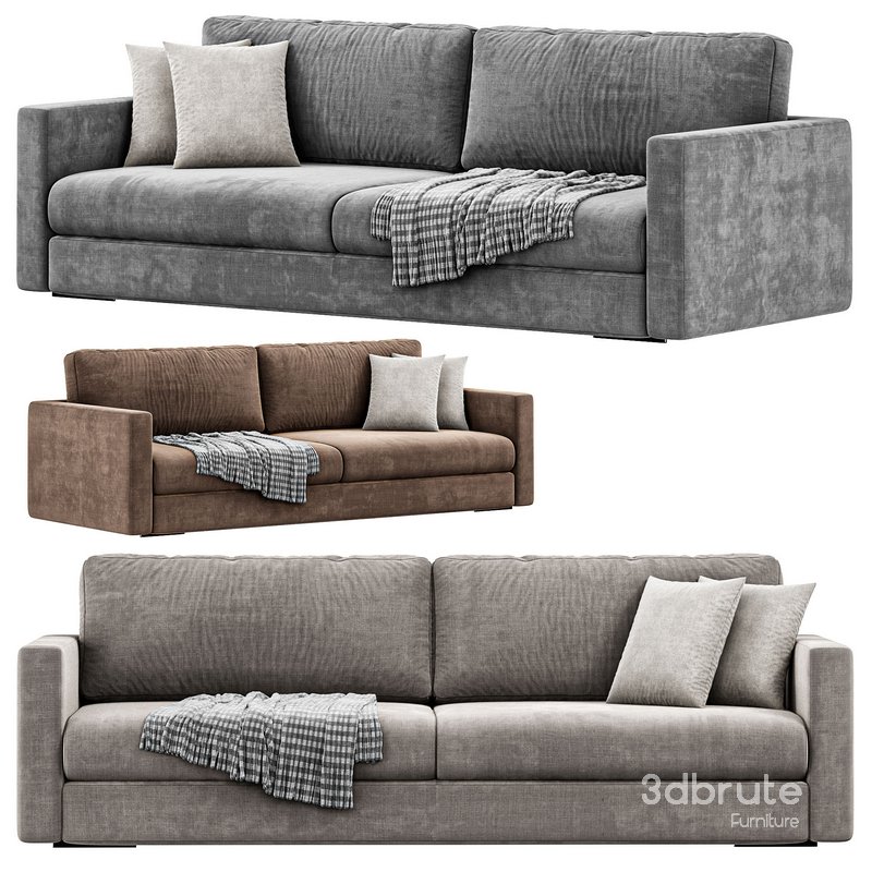 Magnum 3 Seater Fabric Sofa By Flexform Image 3