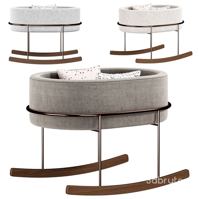 Monte Rockwell White Wood Baby Bassinet By Crateandbarrel Image 1