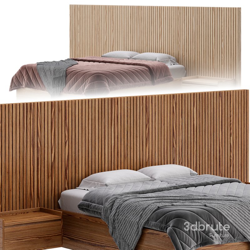 Batten White Oak King Plinth-Base Storage bed Image 27