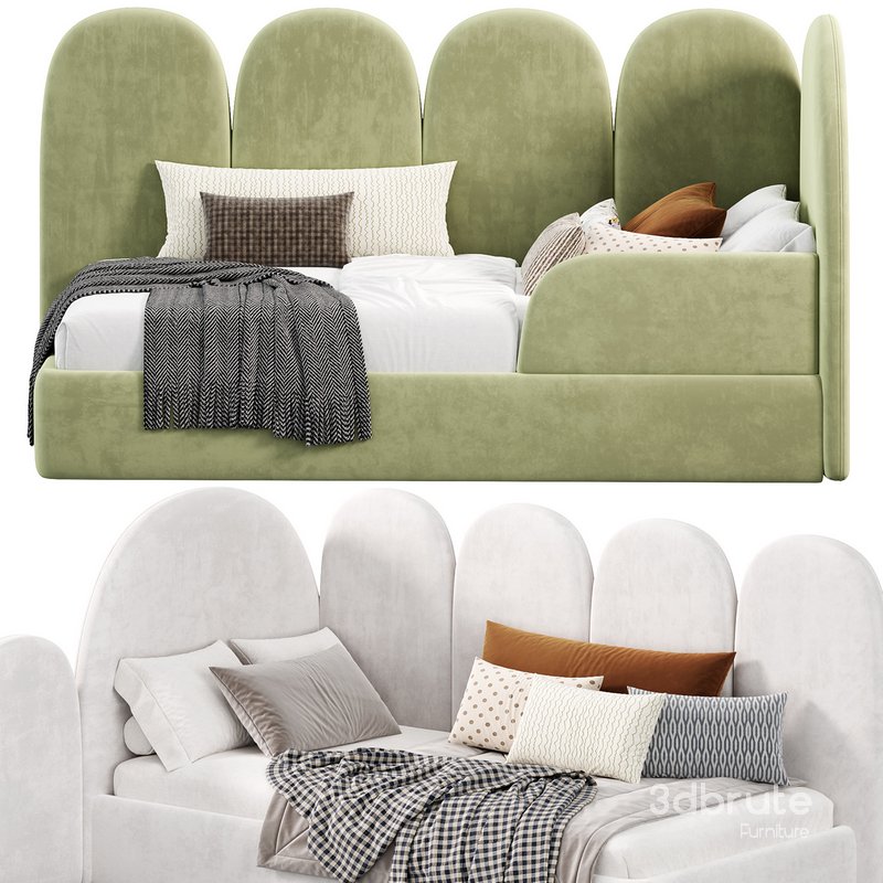 Rhea green Bed by furni Image 2