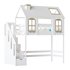 Childrens bed loft house Asnen – with ladder chest of drawers - Thumbnail 1