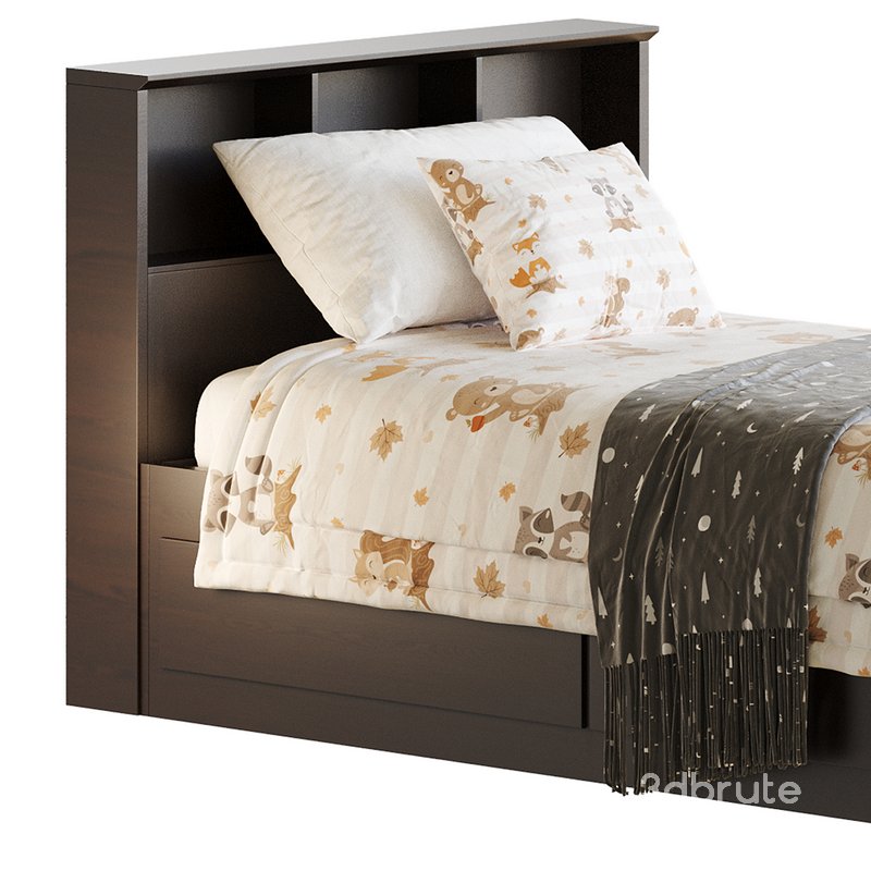 Mainstays Mates Storage Bed with Bookcase Headboard Image 4