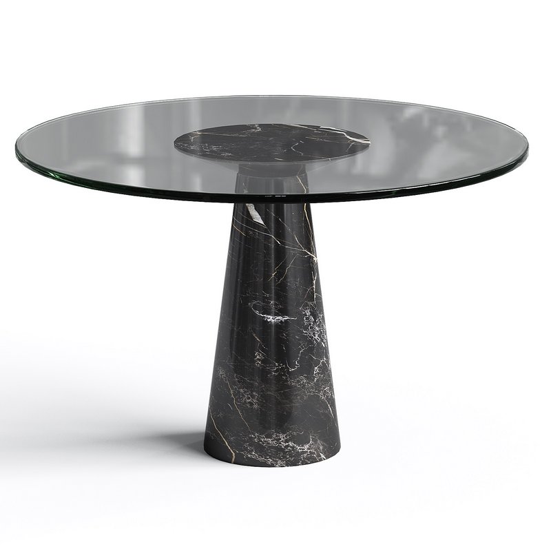 Angelo Mangiarotti Round Pedestal Dining Table Image 2