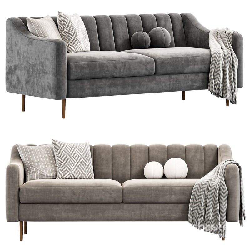 Olive Sofa Wood Legs By Westelm Image 3